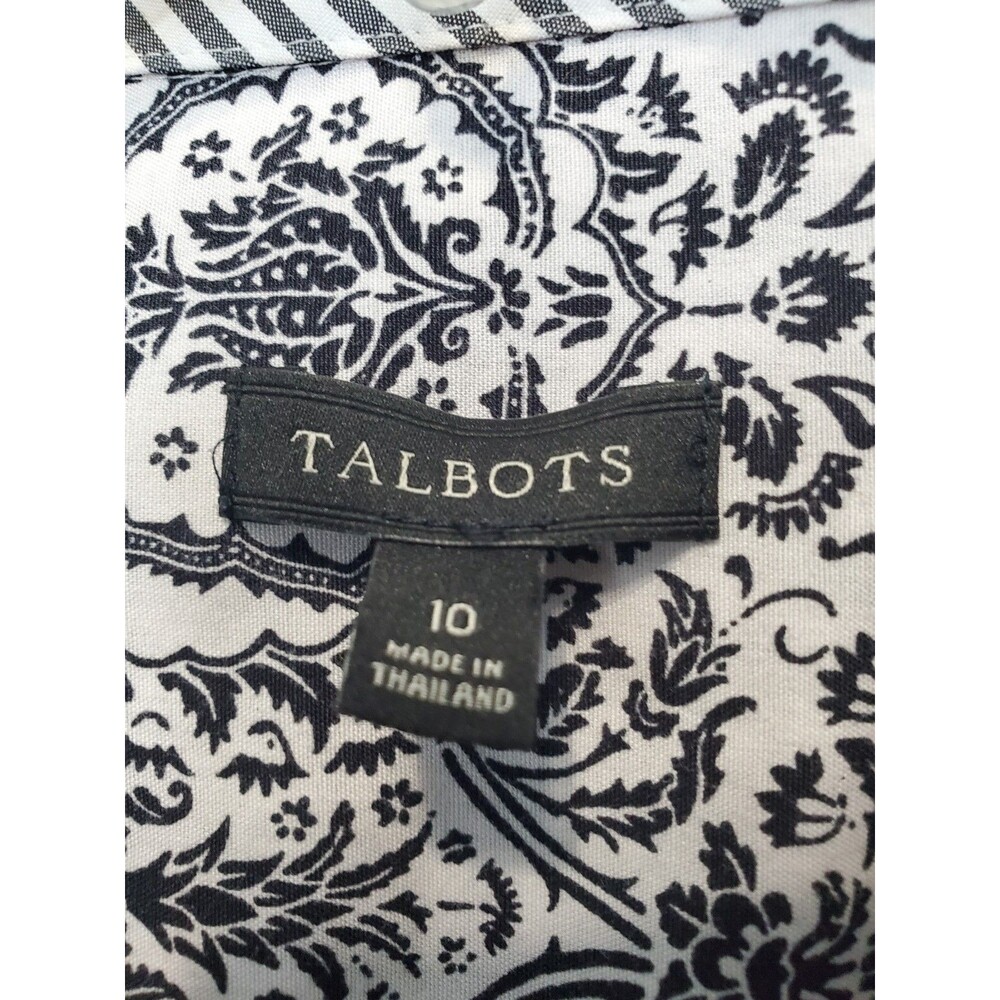 Talbots Wrinkle Resistant Scroll Print Flip Cuff … - image 3